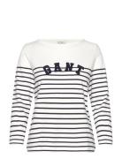 Reg Breton Boat Neck T-Shirt Navy GANT