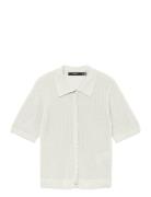 Vmluxlight Pointelle 2/4 Pol Ck Pull. White Vero Moda