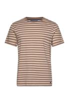 Ss Tee W Yarn Dye Stripes Brown French Connection
