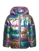 Glossy Padded Jacket Patterned Lindex