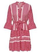 Onlathena Life 3/4 Short Dress Wvn Noos Red ONLY