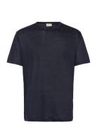 Linen Ss T-Shirt Navy GANT