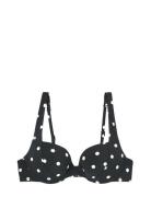 Polky - Push Up Bra Swimsuit Black Etam