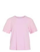Viceliana O-Neck S/S Top Pink Vila