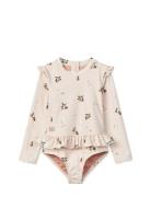 Sille Printed Swimsuit Beige Liewood