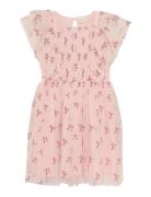 Dress W. Glitter Aop Pink Minymo