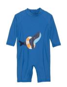 Baby Suit L/S W. Application Blue Color Kids