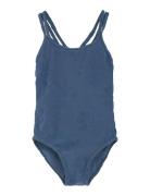 Swimsuit W. Stucture Navy Color Kids