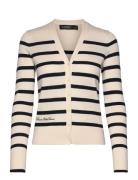 Striped Cotton-Blend Cardigan Beige Lauren Ralph Lauren