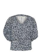 Karuffalo Blouse Navy Kaffe