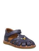 Sandals - Flat - Closed Toe Navy ANGULUS