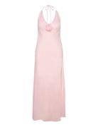 Aradia Sequin Halter Dress Pink Bardot