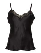 Pure Silk - Camisole W.lace Black Lady Avenue