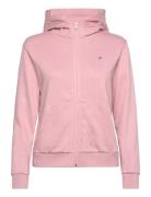 Reg Shield Logo Zip Hoodie Pink GANT