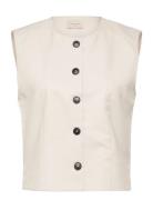 Fqmaeve-Waistcoat Cream FREE/QUENT