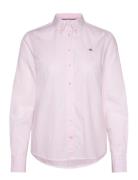 Reg Poplin Banker Striped Shirt Pink GANT
