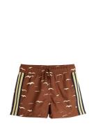Seagull Aop Swim Shorts Brown Mini Rodini
