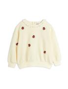 Ladybugs Emb Lace Sweatshirt Beige Mini Rodini