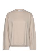 Slfelisa Ls Boxy Tee D2 Beige Selected