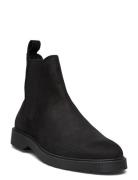 Slhtim Suede Chelsea Boot Black Selected