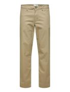 Slh196-Straight New Miles Flex Pant Grey Selected