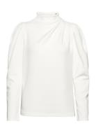 Slffenja Ls T-Neck Top B Noos White Selected