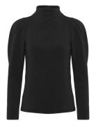 Slffenja Ls T-Neck Top B Noos Black Selected