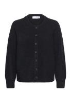 Slfrena Ls Knit Cardigan Camp Black Selected
