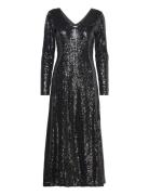 Slfalaia Ls Midi Sequins Dress B Black Selected