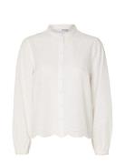 Slftatiana L/S Embr Shirt Noos White Selected