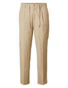Slh190-Reg Tapered Leroy Pleat Pant Noos Beige Selected