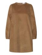 Slfjenny Ls O-Neck Corduroy Dress D2 Brown Selected