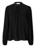Slfkaterine Ls Tie Top B Black Selected