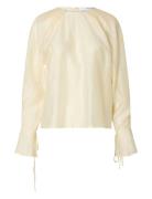 Slfiris Ls O-Neck Top Cream Selected