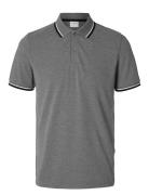 Slhslim-Atlas Sport Ss Polo Noos Grey Selected