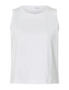 Slfessential Sl Boxy Tank Top Noos White Selected