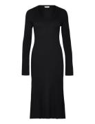 Sherry Flared Knit Dress Black NORR