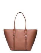 Lg Buckle Tote Brown Michael Kors