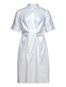 Tie-Front Linen Shirtdress White Lauren Women