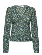 V-Neckline Blouse Blue Mango