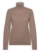 Rmwsofia Wool Ls Roll-Neck Pullover Beige RM By Rosemunde
