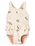 Amina Baby Printed Swimsuit Beige Liewood