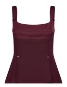 2330 Double Sided Crepe, Sleeveless Burgundy STINE GOYA