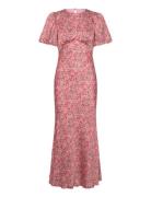 Freja Pouf Sleeve Maxi Dress Pink Malina