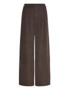 Straight-Fit Lyocell Trousers With Pleats Brown Mango
