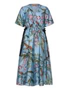 2067 Flat Textured Poly, V-Neck Wai Blue STINE GOYA