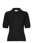 Shortsleeve Collar Cardigan Black Filippa K