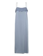 Fluid Draped Strap Dress Blue Filippa K