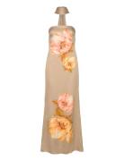 Zelda Scarf Detail Maxi Dress Beige Malina