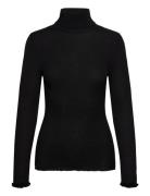 Rmwbalta Modal Roll-Neck T-Shirt Black RM By Rosemunde
